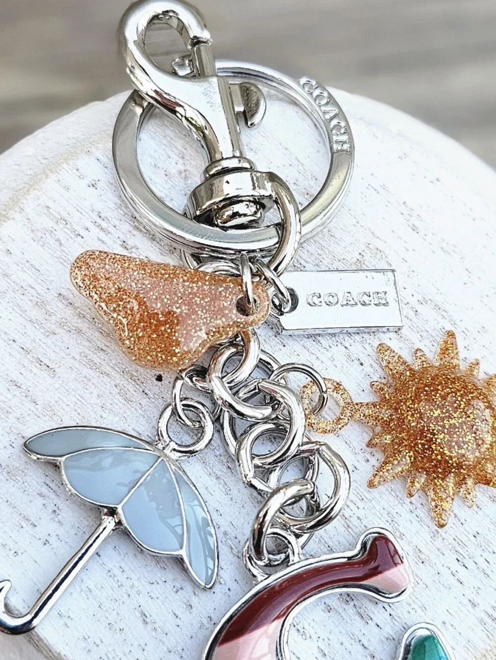 Coach Multicolor Rainbow Summer Bag Charm